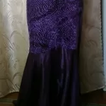 Вечернее платье,  фиолетовое,  б/у 1 раз,  в отличном состоянии,  торг.