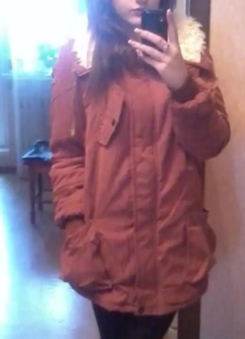 Куртка(парка) темно-оранжевого цвета 2