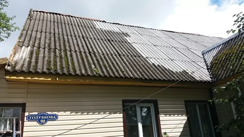 чистка   покраска  крыш,  фасадов аппаратом высокого давления 4